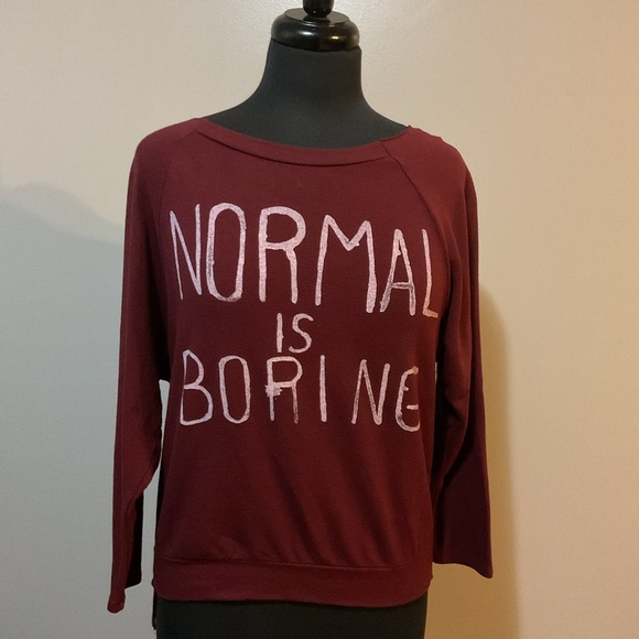 Maroon Graphic Sweatshirt - Picture 1 of 4